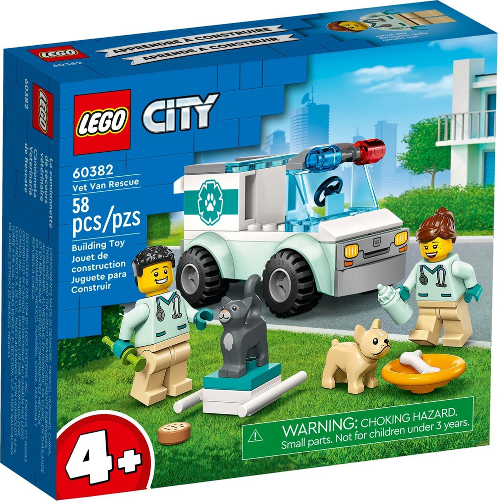 Конструктор LEGO City 60382 Ветеринарный фургон #1