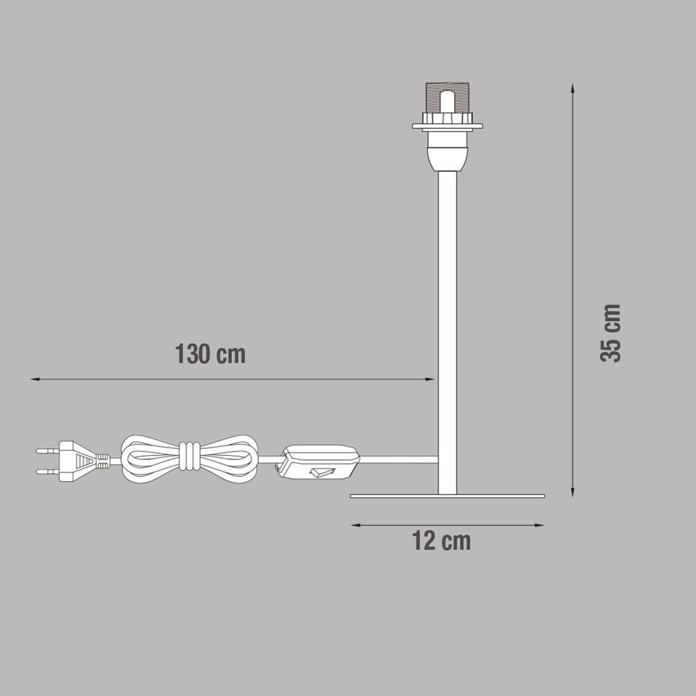 Основание для лампы Ceres 1 лампа E14, 130 см, цвет черный, ВД82551231  #1