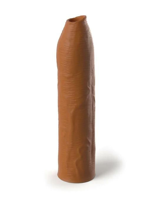 Кофейная насадка-удлинитель Uncut Silicone Penis Enhancer - 17,8 см. #1