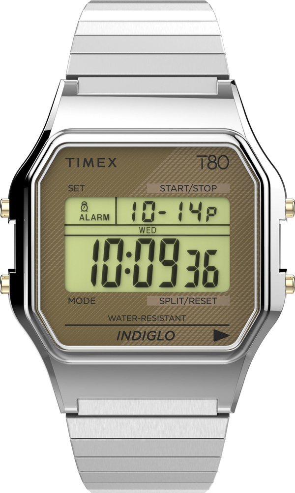 Часы наручные мужские, женские Timex TW2V19100, электронные, 34 мм, с подсветкой Indiglo  #1