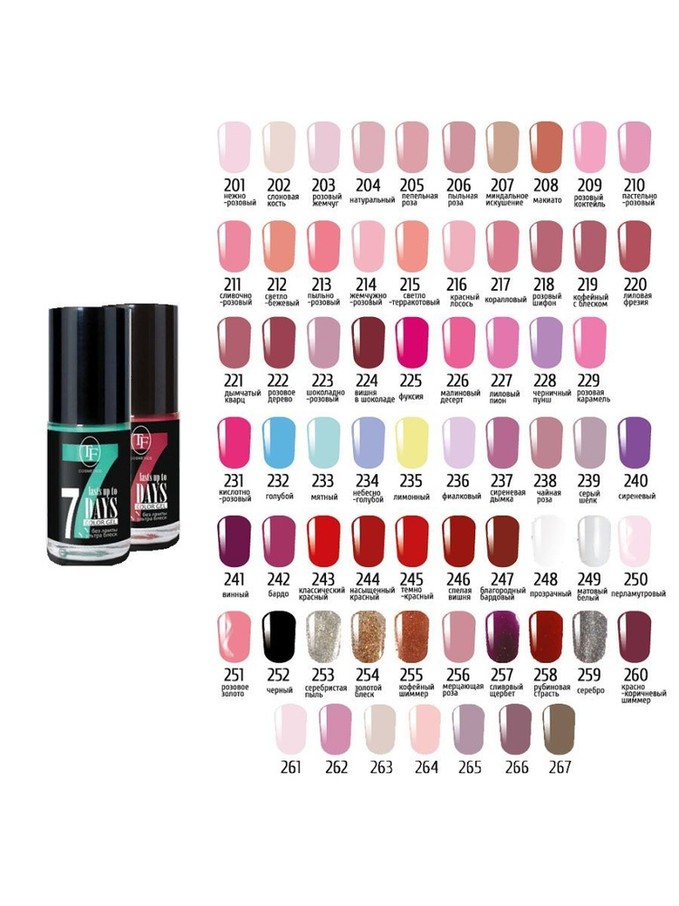 TF Cosmetics Лак для ногтей COLOR GEL тон C222 8 мл розовое дерево #1