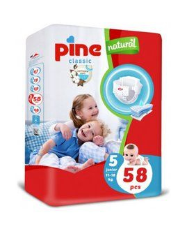 Pine Classic Подгузники JUNIOR, Размер 5 (11-18 кг), 58 шт #1