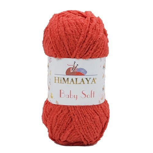 Пряжа HiMALAYA Baby Soft 5 мотков (115 м, 50 гр). Цвет 73619 Красный. Плюшевая пряжа Гималая Бэби Софт #1