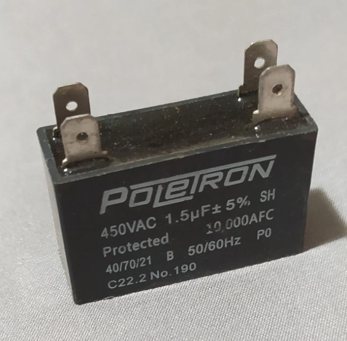 Пусковой конденсатор 1.5мкФ, 450В для сплит систем - купить с доставкой ...