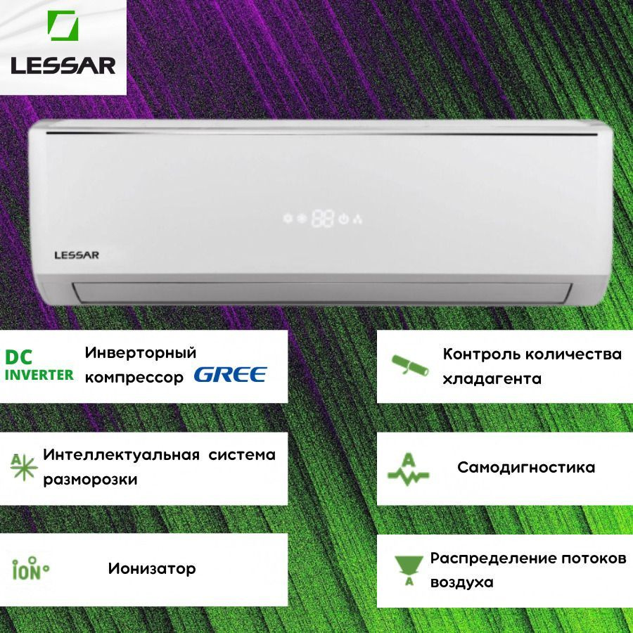 Сплит-система Lessar Cool+ LS-H07KFE2/LU-H07KFE2, для дома/квартиры/офиса, не инверторный, белый  #1