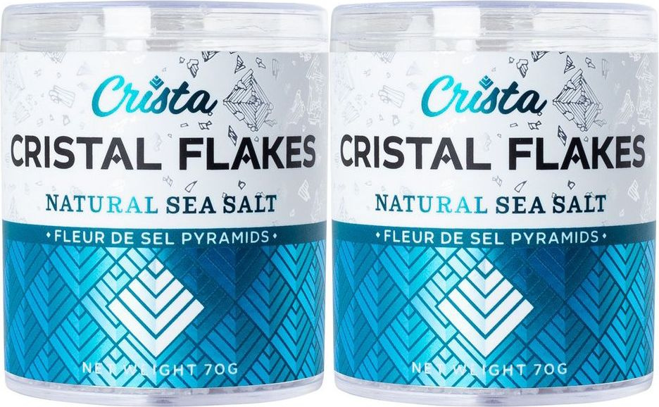 Соль морская Crista Fleur de Sel Flakes натуральная белая крупного помола, комплект: 2 упаковки по 70 #1