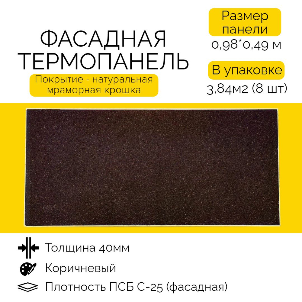 Фасадная панель декоративная 40мм-8 шт (3,84 м2) Ferrum для наружной отделки дома и утепления стен, балкона #1