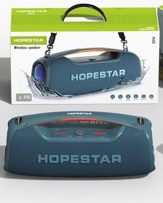 Беспроводная Bluetooth колонка HOPESTAR A60, синяя #1