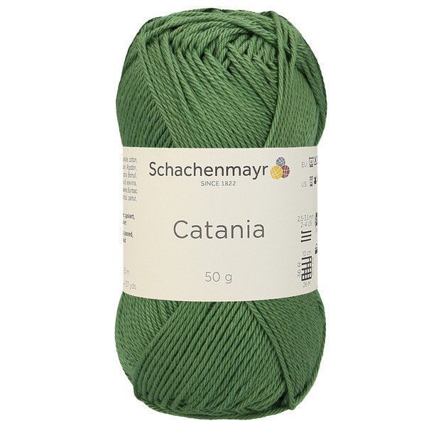 Хлопковая мерсеризованная пряжа для вязания Catania Schachenmayr (100% хлопок, 50г/125м), 2 мотка, цвет #1