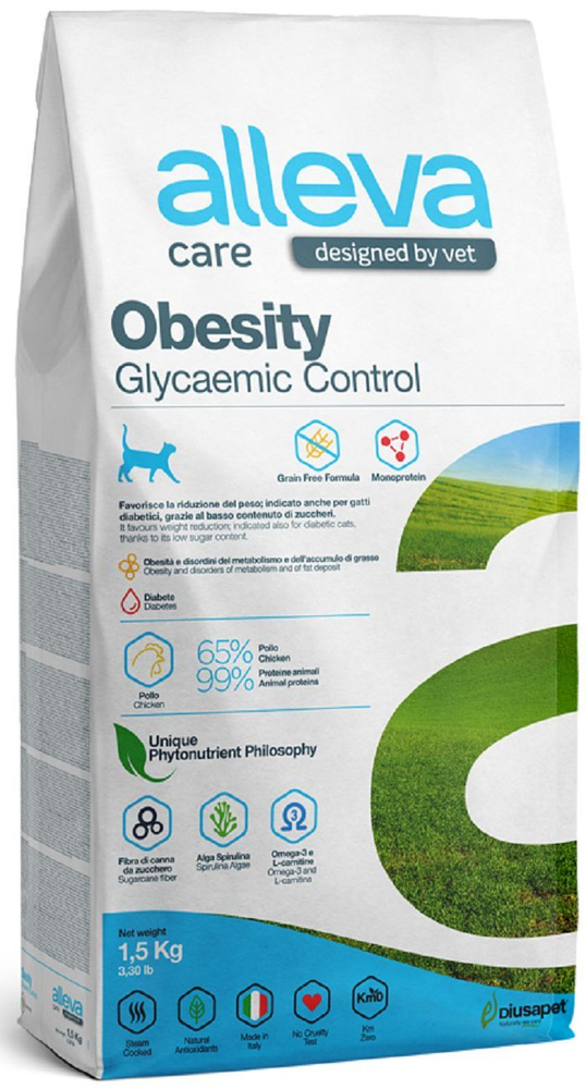 Сухой корм Alleva Care Cat Adult Obesity Glycemic Control / Аллева Кэр Обесити контроль потребления глюкозы, #1