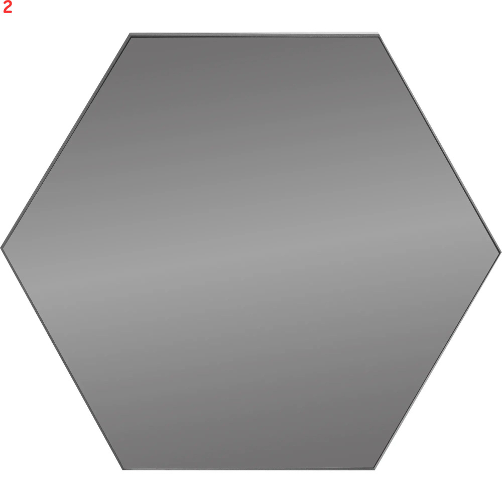 Плитка зеркальная 3G шестигранная 20x17.3 см цвет графит (2 шт.)  #1