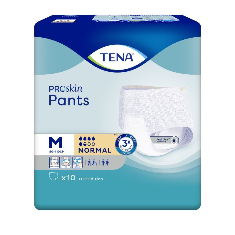 Подгузники-трусы Tena Пэнтс Нормал (Pants Normal) для взрослых M (80-110см) 5.5 капель, 10 шт  #1