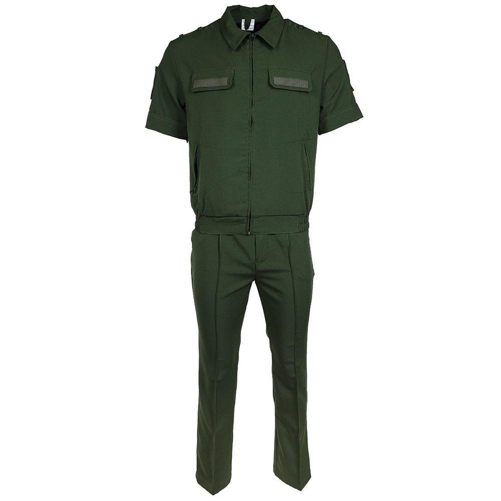 Костюм летний военный офисный штабной зеленый облегченный с коротким рукавом. Армейская форма офицеров #1