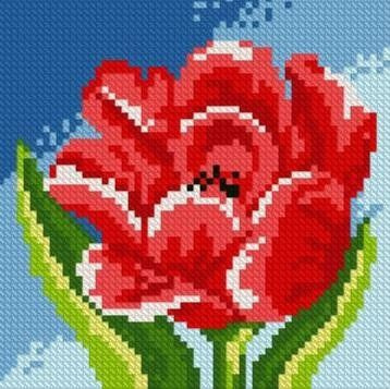 Алмазная мозаика Алмазная живопись Красный тюльпан АЖ-1074  #1