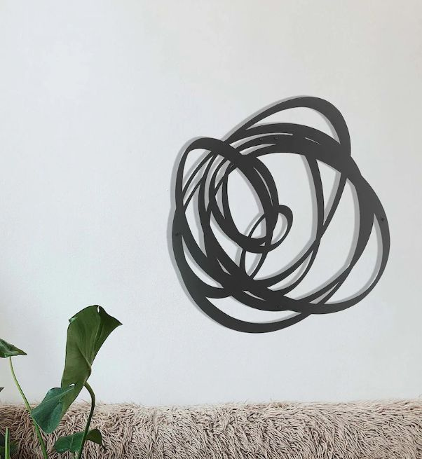 Панно 50х50 см "Эстетика Каракуля" декоративное настенное чёрное, декор на стену, картина  #1