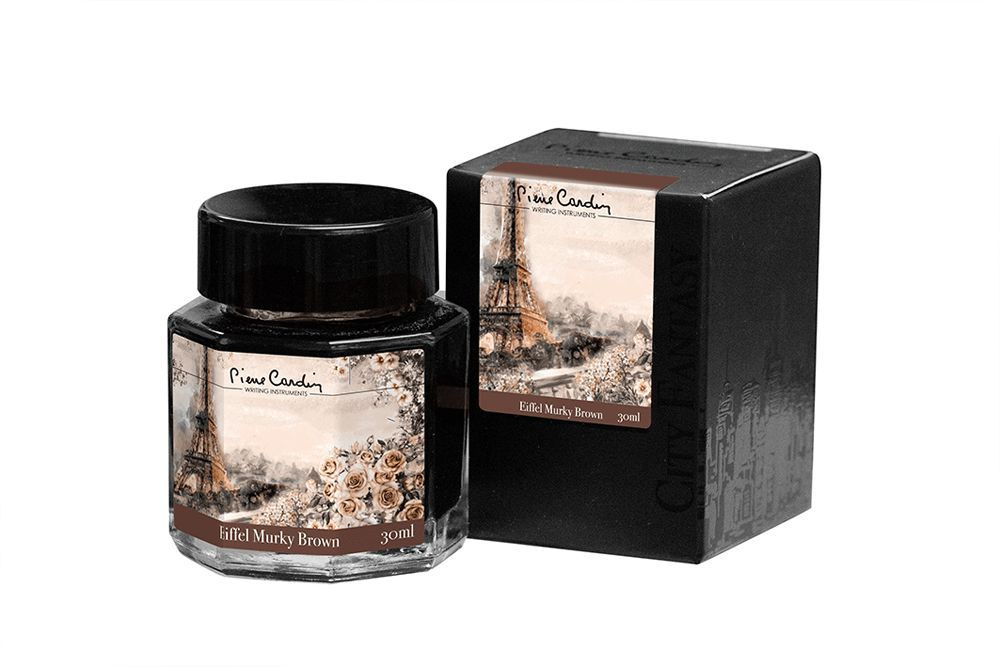 Флакон чернил Pierre Cardin 30мл, серия CITY FANTASY цвет Eiffel Murky Brown (Коричневый Эйфель), шт #1