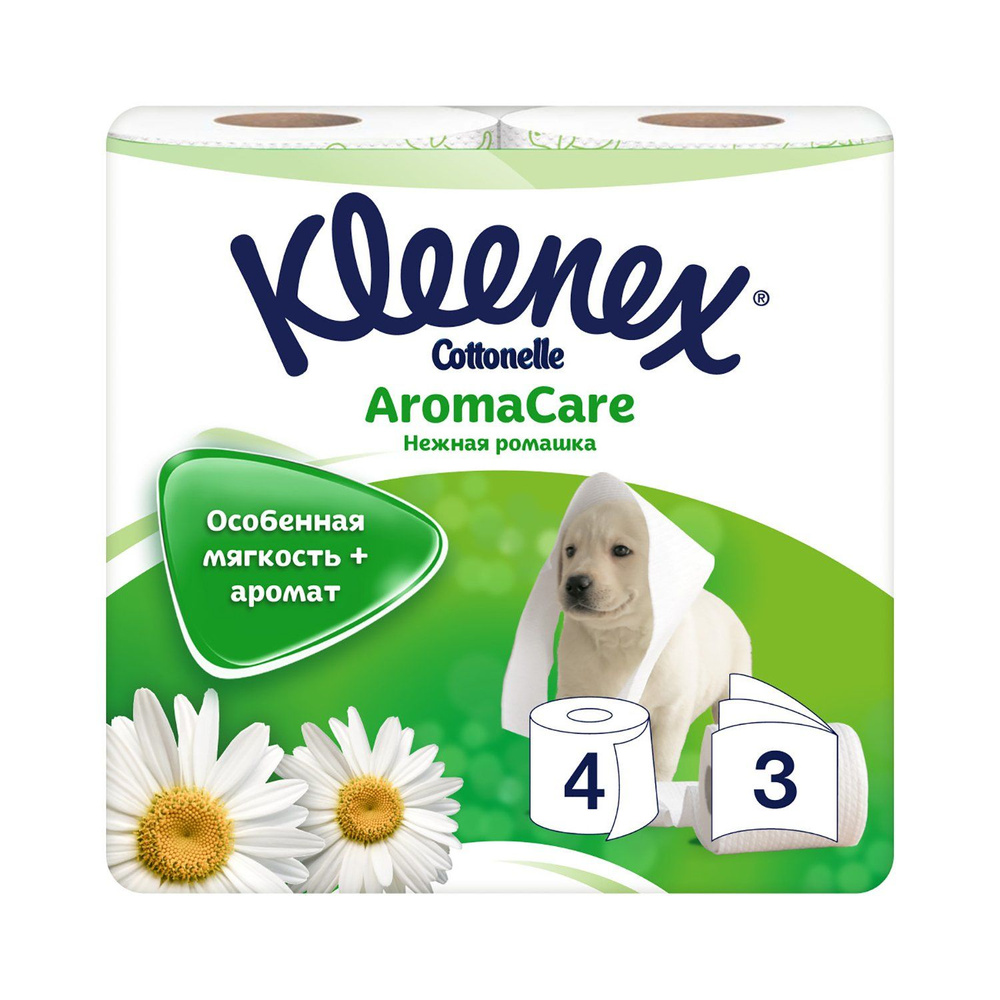 Бумага туалетная Kleenex Ромашка Нежная, 4 шт #1