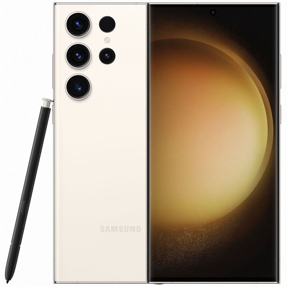 Samsung Смартфон Galaxy S23 Ultra 12/512 ГБ, кремовый, белый #1