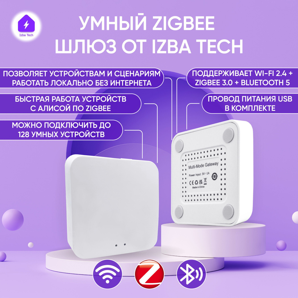 НОВЫЙ Блок управления шлюз Tuya Zigbee 3.0 Gateway с WIFI+BLE5.0 для умного  дома и Zigbee устройств - купить с доставкой по выгодным ценам в  интернет-магазине OZON (270569439)