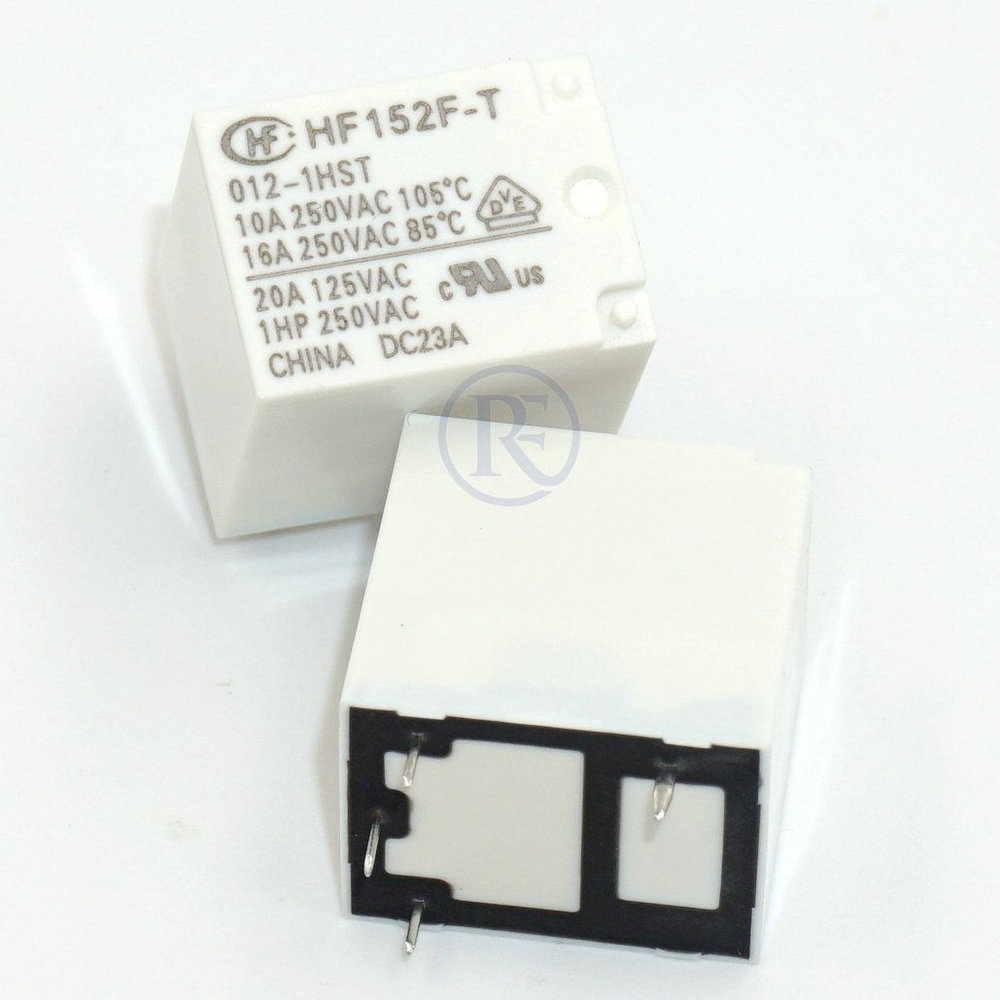Силовое реле HF152F-T/012-1HST(12V,20A/125VAC,1HP/250VAC,4pin) HONGFA ...