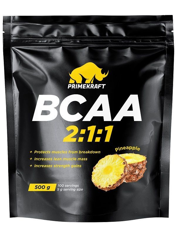 Аминокислоты BCAA 2:1:1 PINEAPPLE (ананас), пакет 500 гр #1