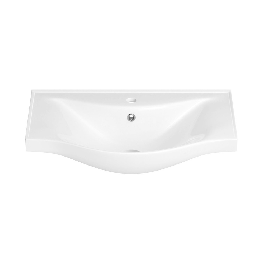 Подвесная/мебельная раковина для ванной Wellsee Bisou 151204000: полукруглая, ширина умывальника 60 см, #1