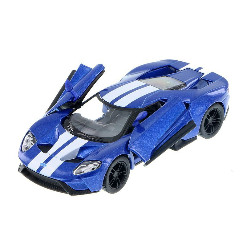 Машинка металлическая Kinsmart Ford GT 2017 Синяя. В Коробке!! (Масштаб 1/38) инерционная, двери открываются #1