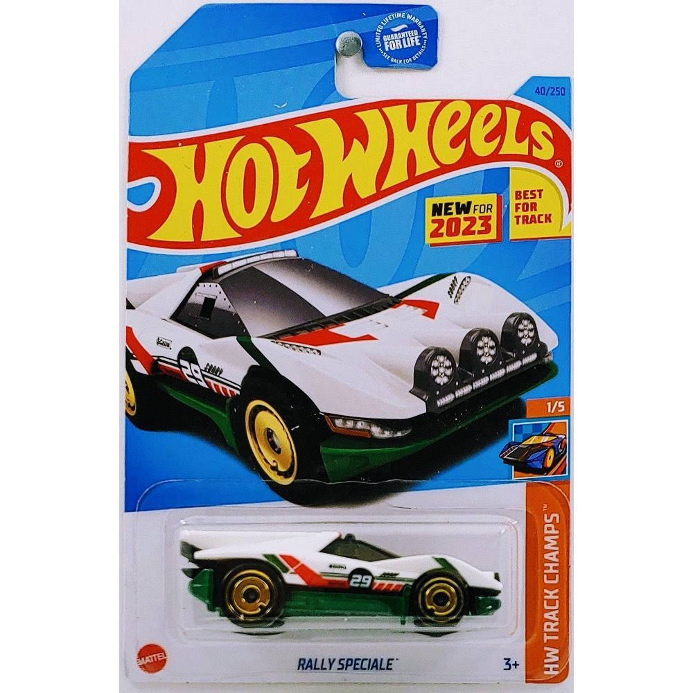 HKK37 Машинка металлическая игрушка Hot Wheels коллекционная модель RALLY SPECIALE белый;зеленый  #1
