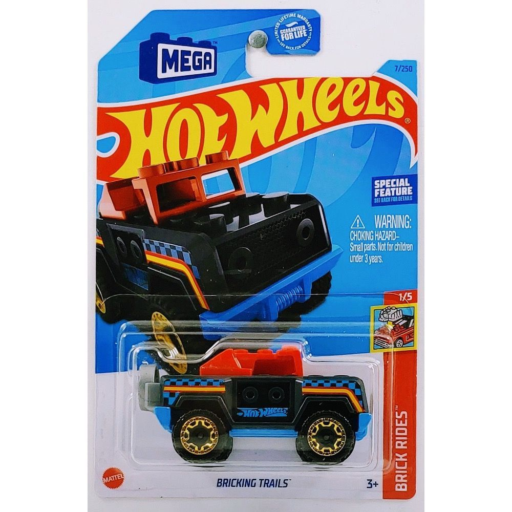 HKJ85 Машинка металлическая игрушка Hot Wheels коллекционная модель BRICKING TRAILS черный  #1