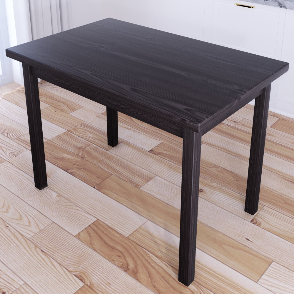 Стол кухонный Классика со столешницей из массива сосны 40 мм, цвет венге, 90х60х75 см  #1
