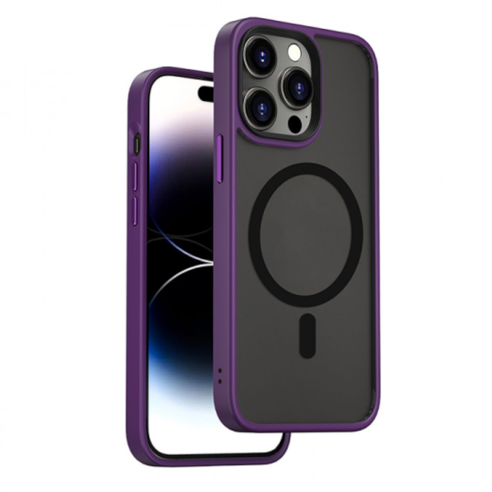 Чехол на айфон с MagSafe WiWU FGG-011 Protective для iPhone 14 - Фиолетовый  #1