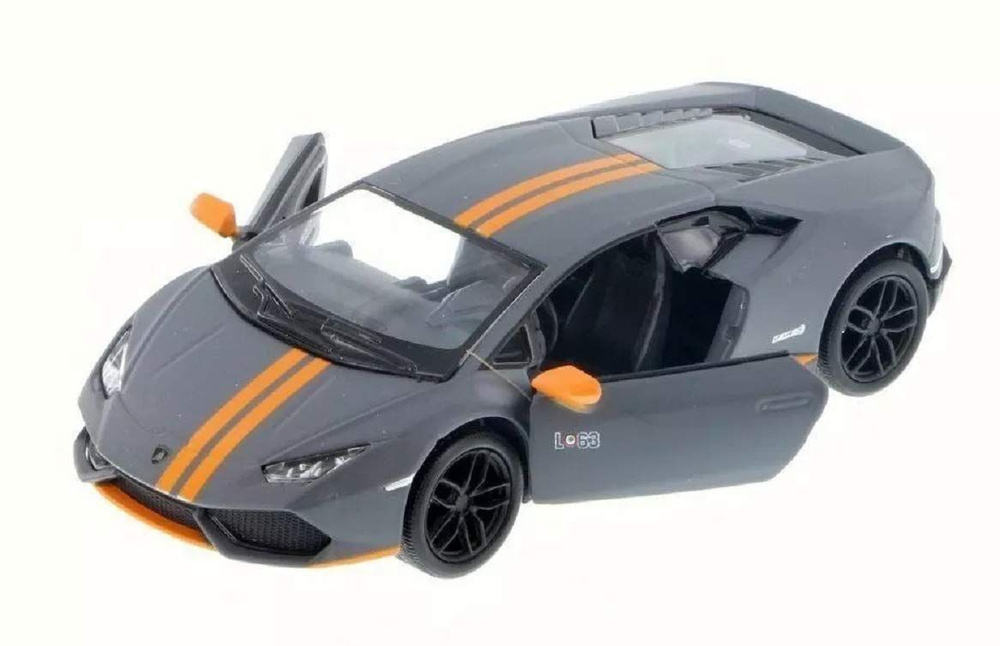 Машинка металлическая Kinsmart Lamborghini Huracan LP 610-4 AVIO. Графитовая. 1/36. В Коробке. инерционная, #1