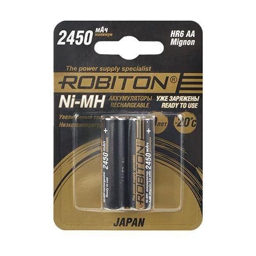 Аккумулятор Robiton AA 2450mAh Ni-Mh BL2 HR-3UTGX, 2шт. #1