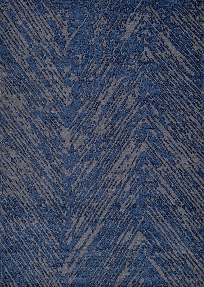 Ekocarpet Ковер Atlas 148402 / синий с серым килим с атласным отливом и бархатным ворсом, на пол в спальню, #1