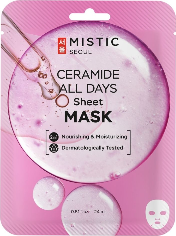 MISTIC / Мистик Ceramide All Days Sheet Mask Маска для лица тканевая увлажняющая с керамидами 24мл / #1