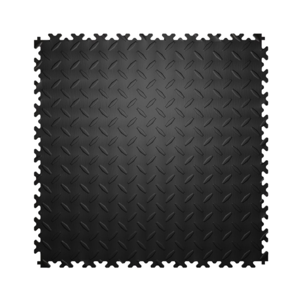 Плитка ПВХ модульная на пол 50х50 см LT light black Diamond PVC Eco #1