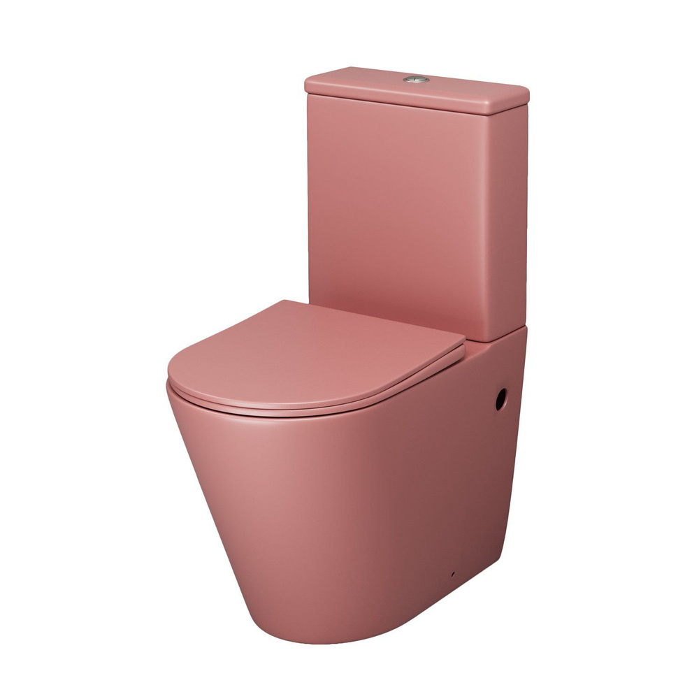 Унитаз Grossman Color GR-4480 PIMS напольный, безободковый, с сиденьем микролифт, цвет розовый матовый #1