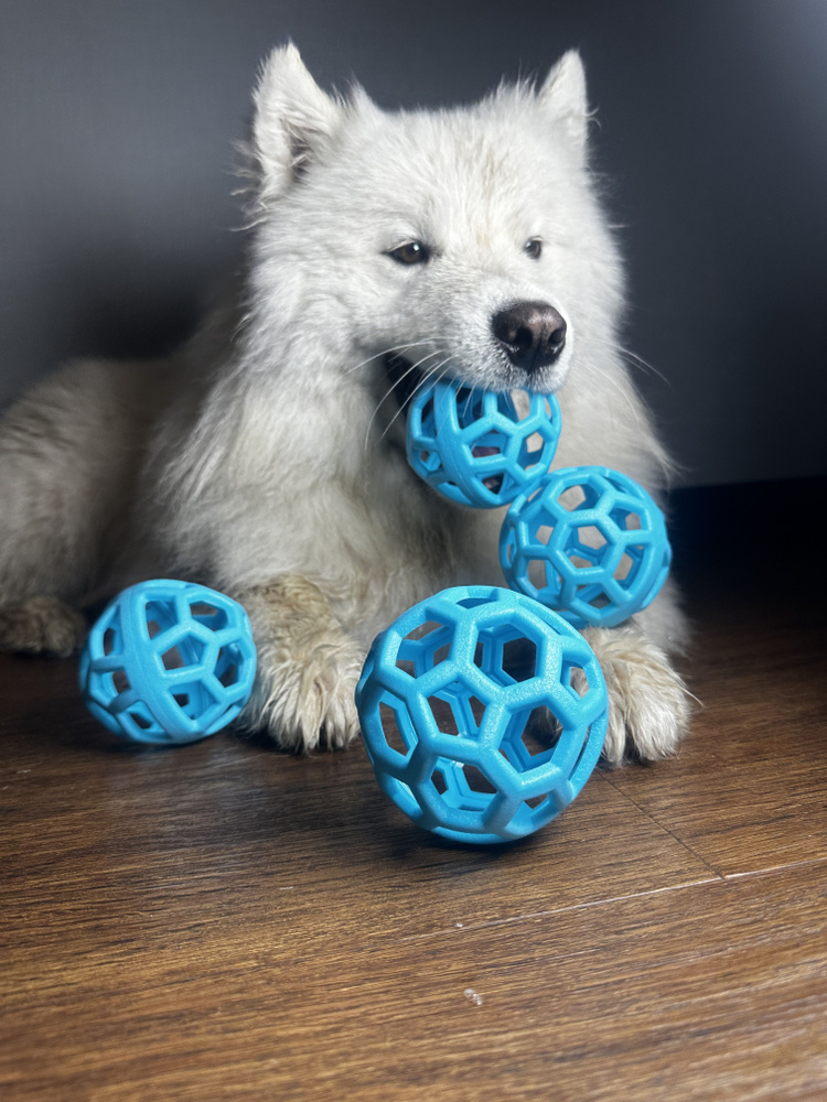 Прочный прыгучий 9 см мяч из термопластичного каучука. Игрушка для собак, Жевательный мяч. Грызунок. #1