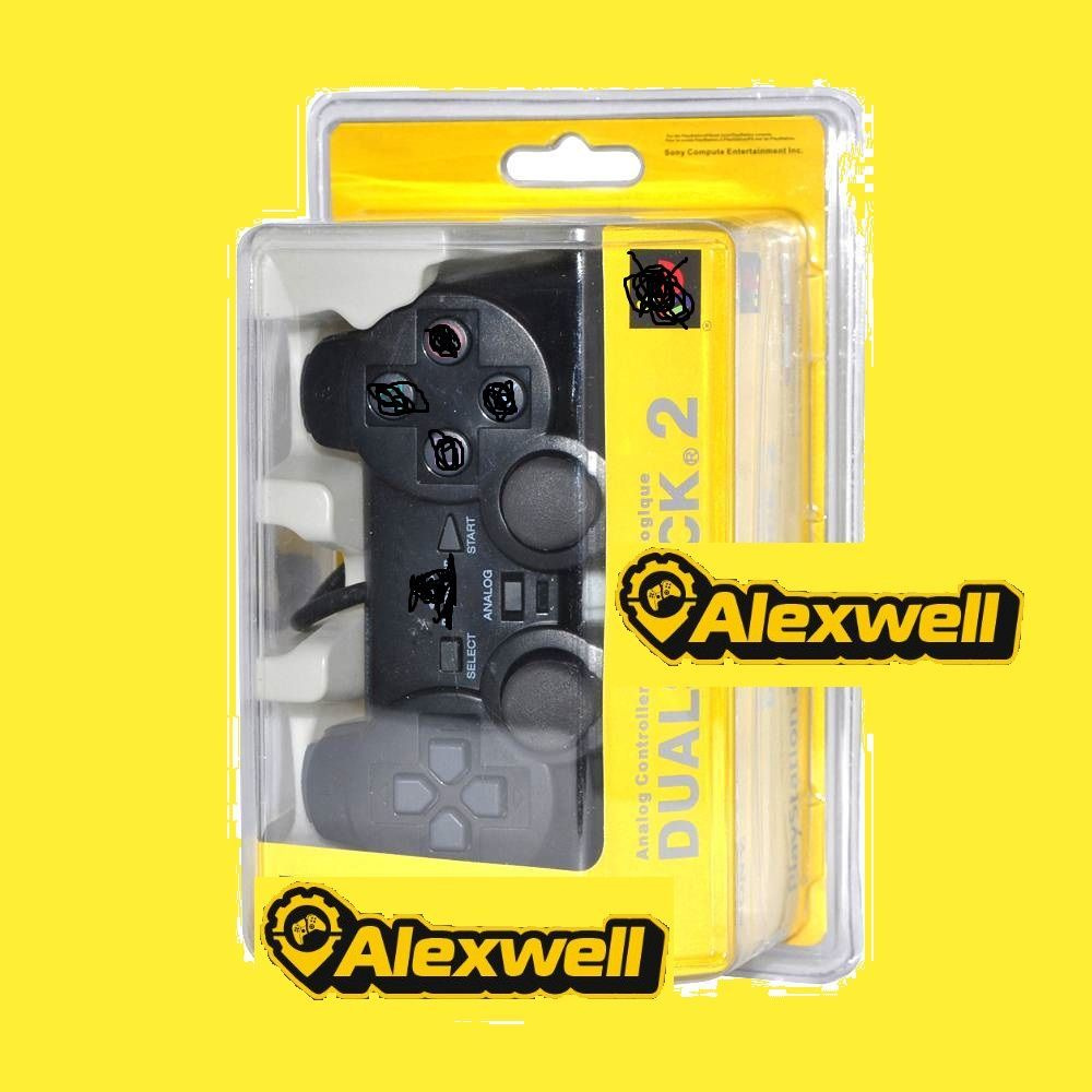 Alexwell Геймпад Sony PS2, Проводной, черный #1