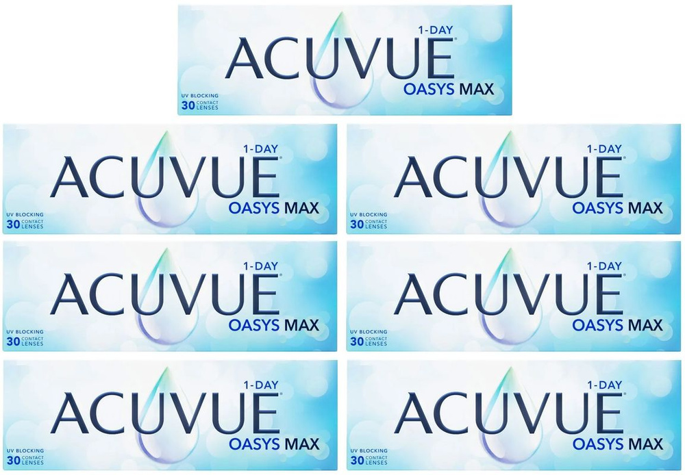 ACUVUE OASYS MAX 1-Day +2.00 / 14.3 / 8.5, 210 штук (7 пачек по 30 линз) контактные однодневные силикон-гидрогелевые #1