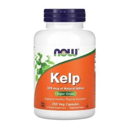 NOW Kelp, Келп, Органический йод, 325 mcg - 250 капсул #1