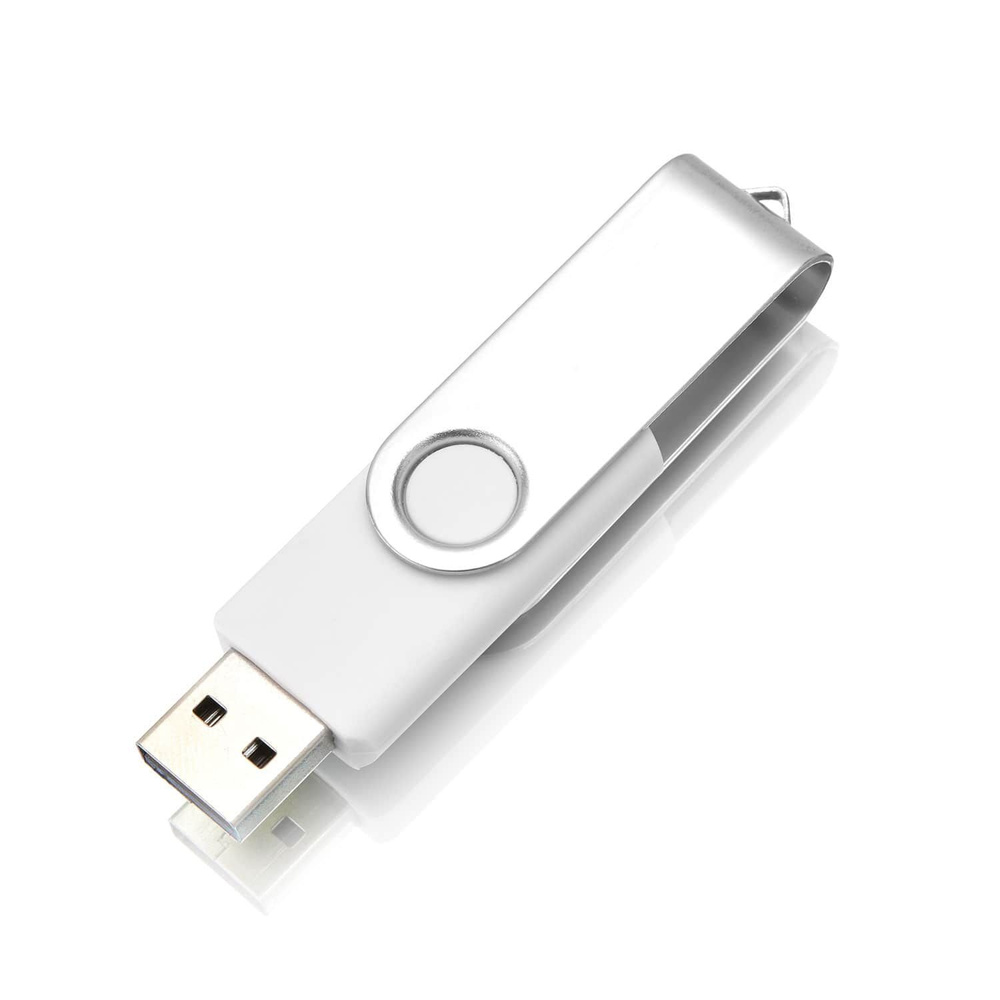 USB флешка, USB flash-накопитель, Флешка Twist, 64 Гб, белая, арт. F01 USB 2.0  #1