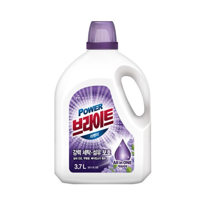 MUKUNGHWA Жидкое средство "BRIGHT Liquid Detergent Lavender" для стирки с ферментами и содой,3,7 л  #1