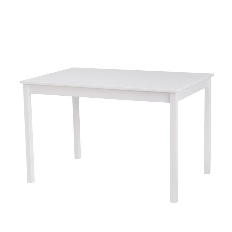 Стол кухонный обеденный Инго 115х75 см деревянный, белый воск / стол письменный  #1