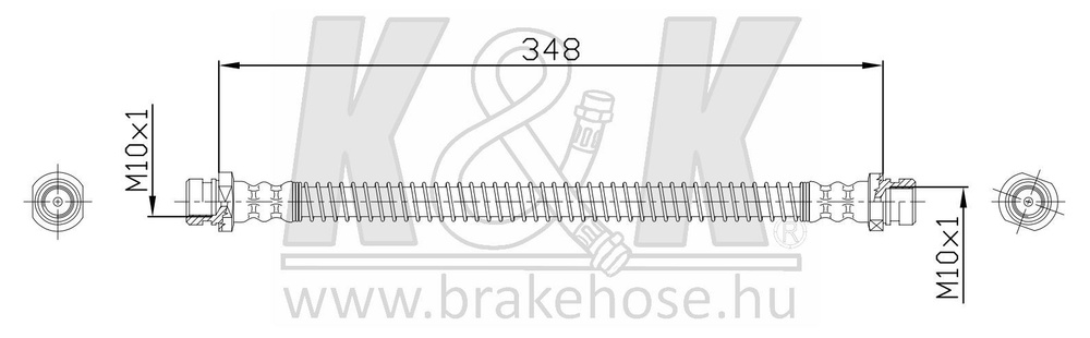 K&K Шланг тормозной для автомобиля, арт. FT0835, 1 шт. #1