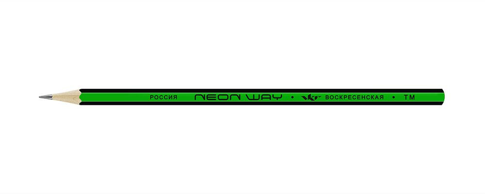Большой набор карандашей 72 шт чернографитный, простой "ВКФ" "Neon way" NW06 ТМ (HB) 1564 зеленый  #1