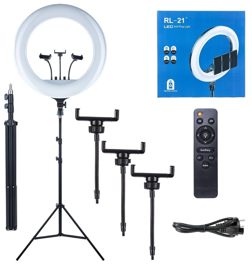 Кольцевая лампа Soft Ring Light RL-21 - Студийный свет / Селфи лампа ...