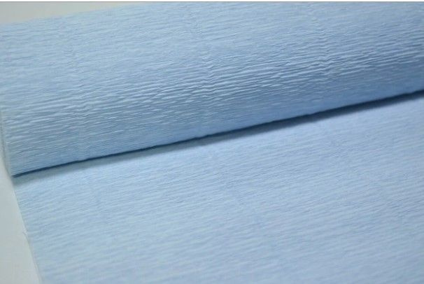 Бумага гофрированная простая, 180гр 559 бледно-голубая Cartotecnica Rossi (Италия)  #1