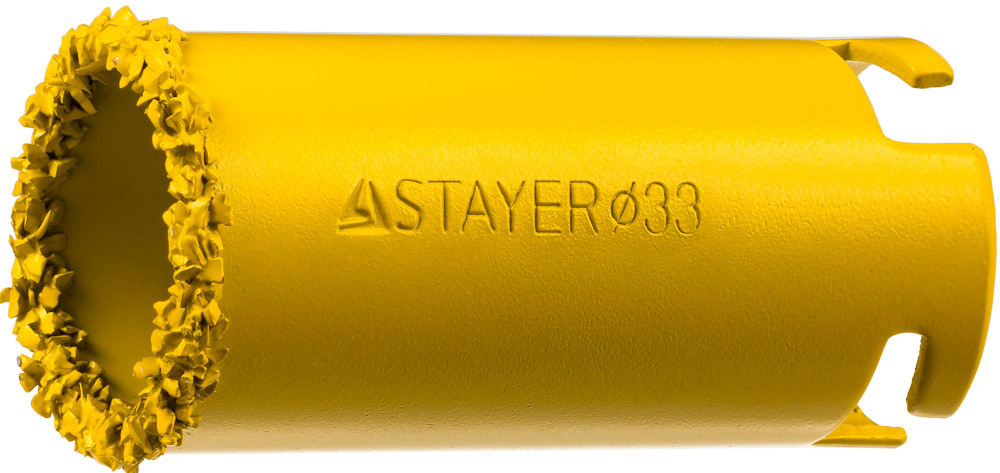 Кольцевая коронка STAYER 33 мм, L 55 мм, карбид вольфрама (33345-33)  #1