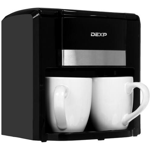 DEXP Кофеварка капельная DEXP DCM-0500 черный используемый кофе - молотый, 500 Вт, 300 мл, серый  #1